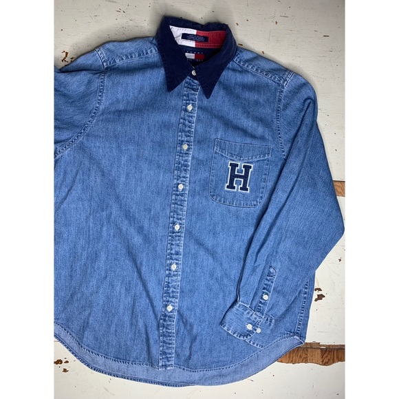 vintage 90’s Tommy Hilfiger d denim button down - Picture 3 of 13